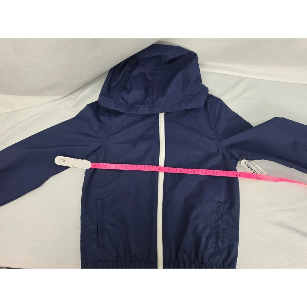 Old Navy Kids Navy Blue Water Resistant Hooded Windbreaker Jacket 5T 833532-00-1